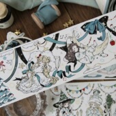 魔法少女贴纸封口贴 手帐和纸胶带分装 野柚Neinei 灵梦魔女套组