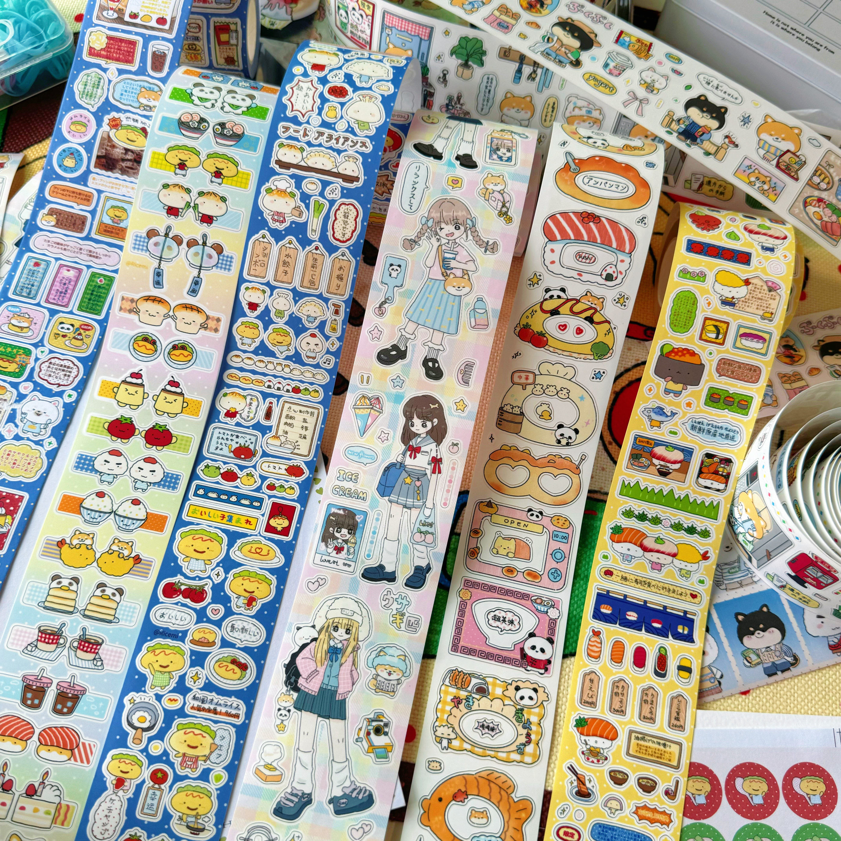 Ricemi小柴团切膜贴纸卷分装萌物女孩人物小狗可爱贴纸古早风装饰,文具电教/文化用品/商务用品,贴纸/立体贴纸,淘宝优惠券,粉丝福利购,淘宝优惠卷