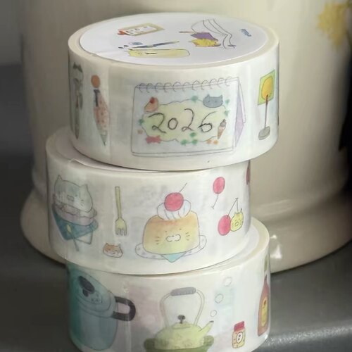 mochi制作所分装可爱猫咪生活小物系列盐系小点缀贴纸手帐素材