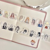 2amcake分装 原创生活札记切膜贴纸卷人物韩系漫画风手帐胶带拼贴