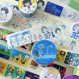 涂鸦胶带特油和纸胶带盐系手帐素材校园青春拼贴 趁热吃掉•分装