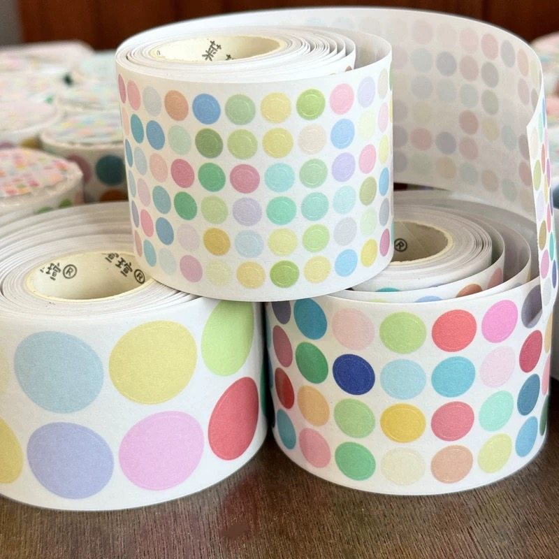 Mini和纸波点模切胶带盐系基础圆点多颜色可书写手帐装饰菜菜瑄瑄,文具电教/文化用品/商务用品,贴纸/立体贴纸,淘宝优惠券,粉丝福利购,淘宝优惠卷