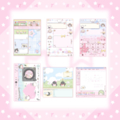 趁热吃掉 原创无粘性电子风可爱卡通留言本手帐素材纸 便签本分装