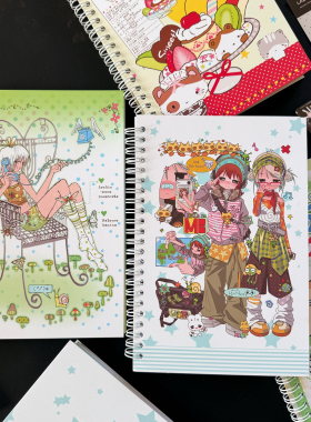 辣子星A5贴纸图鉴本 章鱼草窒息梦魇可爱卡通喵酱贴纸卷收纳册