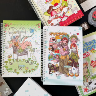 辣子星A5贴纸图鉴本 章鱼草窒息梦魇可爱卡通喵酱贴纸卷收纳册