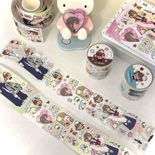水底人原创Mofumofu系列可爱卡通少女心趁热吃掉切膜贴纸卷分装