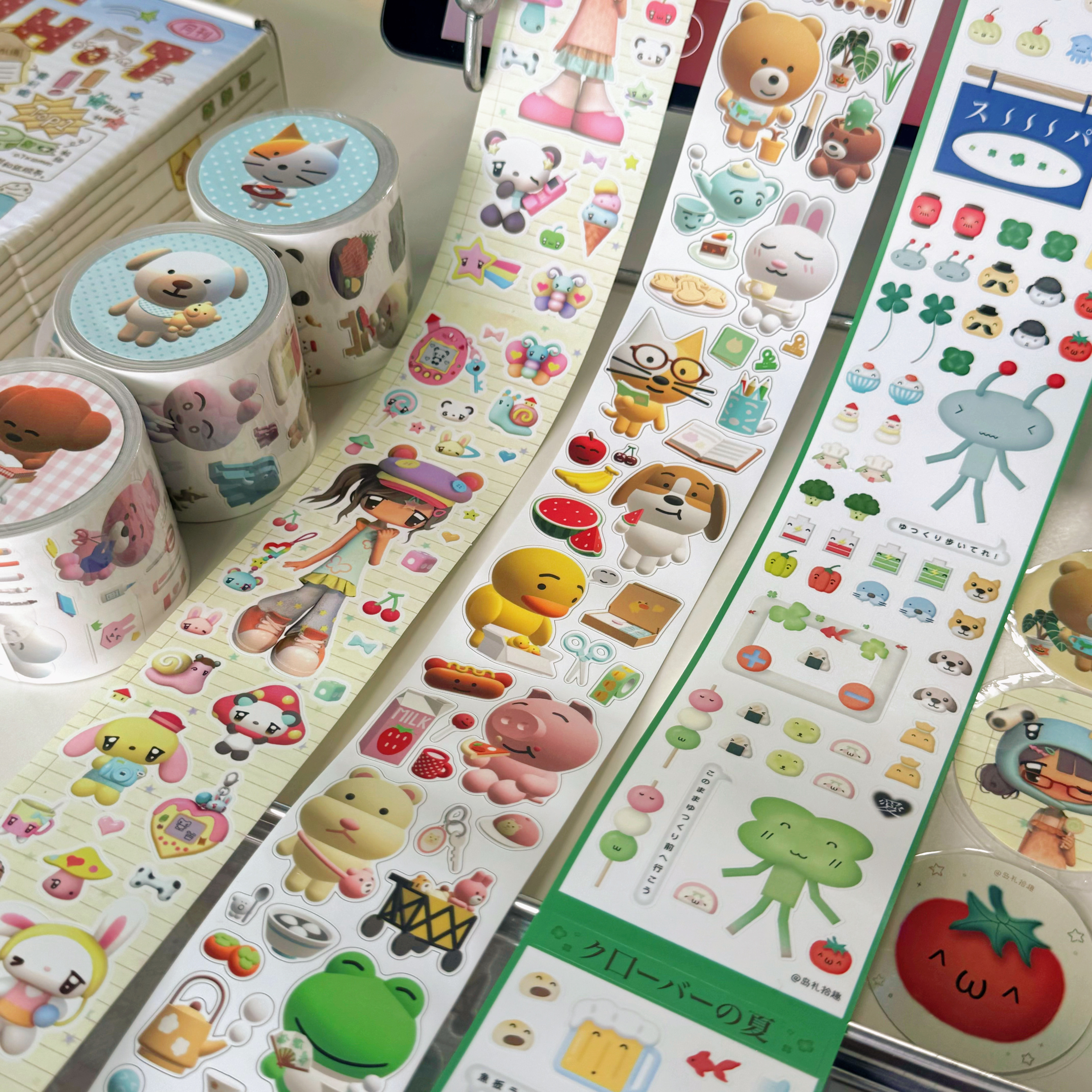 分装[建模人物•可爱动物园]复古风贴纸古早手账胶带装饰点缀贴纸