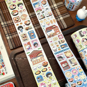 一只少女窝分装 熊猫甜品贴纸卷原创手帐贴纸素材可爱胶带咕卡装 饰