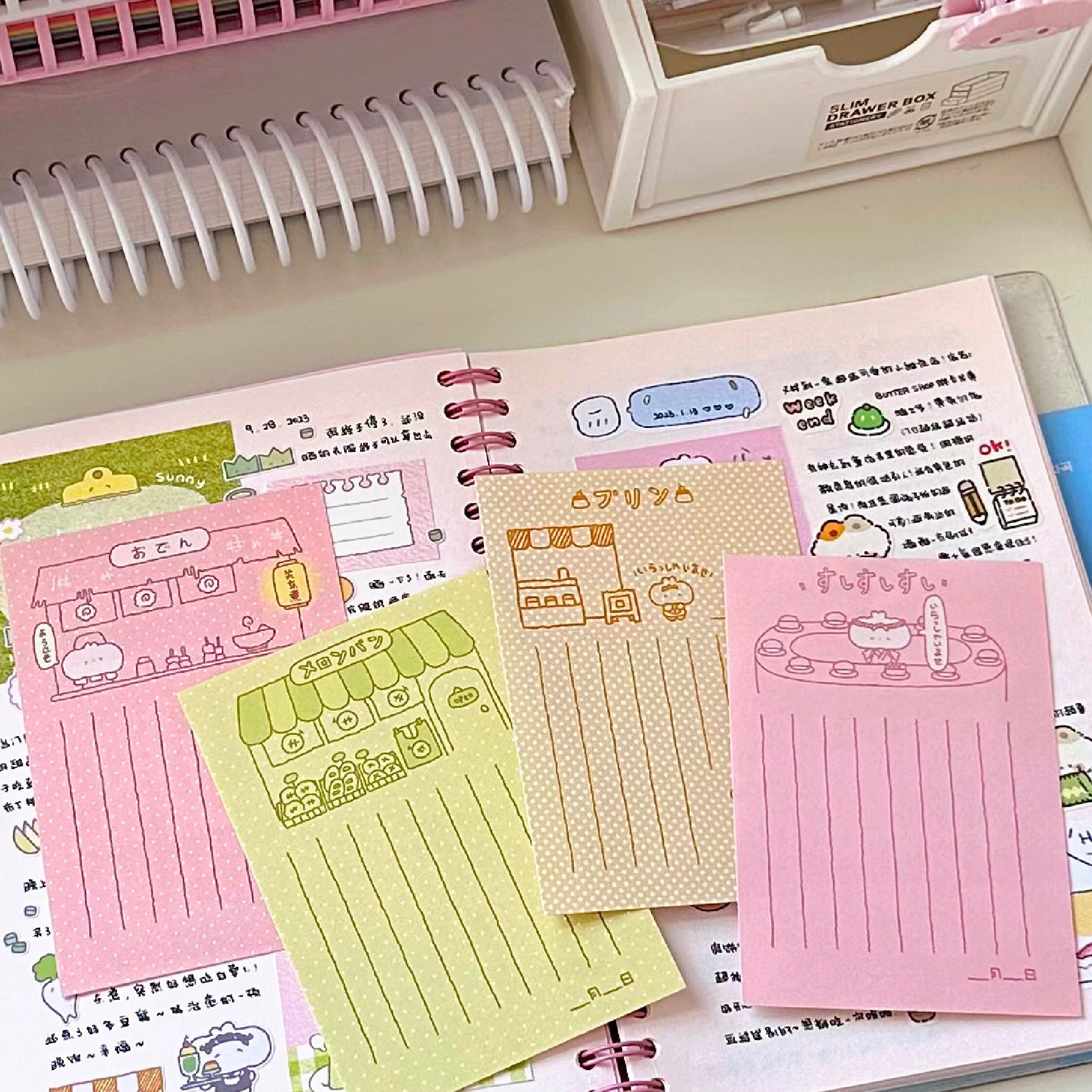 分装古早线条研究室日系便签