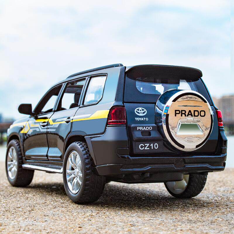 丰田普拉多车模陆巡带备胎霸道原厂汽车模型SUV越野仿真玩具合金