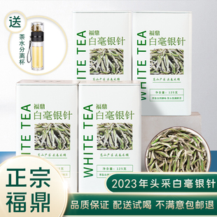 福鼎高山白茶2024新茶白毫银针散茶特级茶叶头采银针芽礼盒装500g