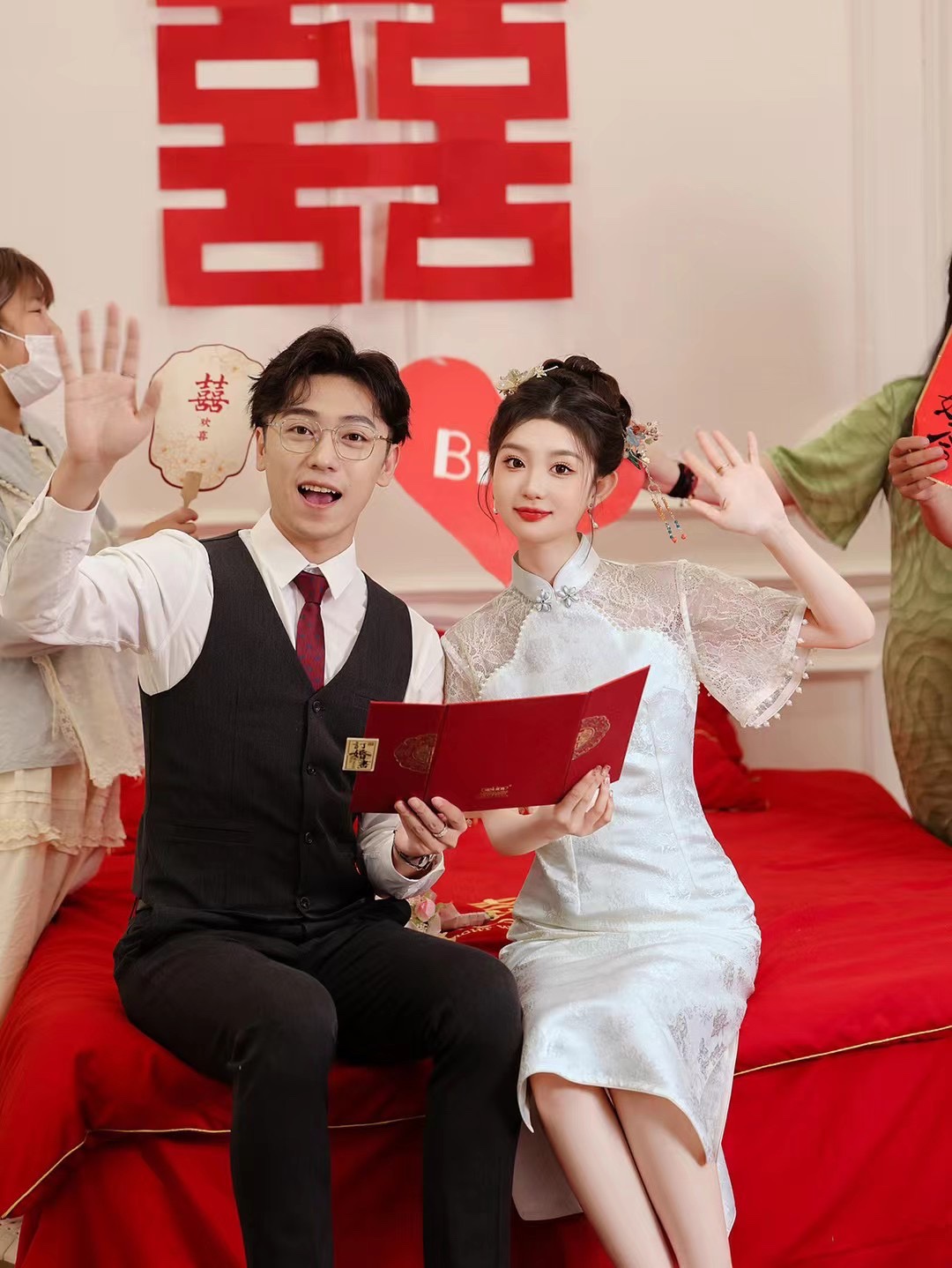 新中式旗袍敬酒服2025新款气质白色领证登记订婚礼服裙女平时可穿