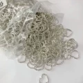 Silver Color-Preserving Love Embossed Open Ring (about 50 Pieces)