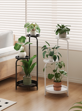 花架子客厅落地式植物多肉花盆托架铁艺多层花架置物架阳台新款