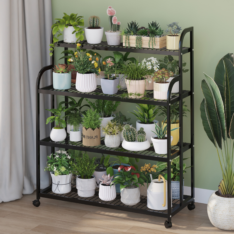 可移动落地阶梯式花架置物架阳台