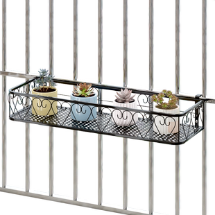 防盗网置物架花架阳台架子窗台防盗窗悬挂花盆架多肉铁艺花架子