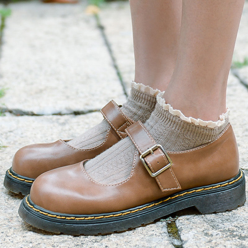 竹纤维花边纯色袜子女春夏季薄款短袜蕾丝边配小皮鞋可爱纯棉袜