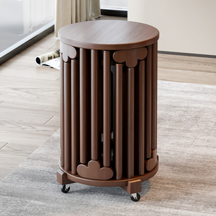 现代吃饭凳子餐桌凳原木新中式叠叠乐实木圆凳子茶几家用可叠放凳