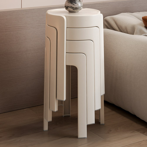 加厚商用特厚现代简约可堆叠放摞叠久坐舒服椅高圆板凳家用塑料凳