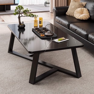 轻奢茶几简易小户型客厅茶几简约办公室现代岩板色沙发家用茶几桌