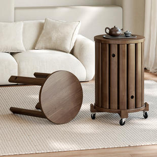 现代吃饭凳子餐桌凳原木新中式叠叠乐实木圆凳子茶几家用可叠放凳