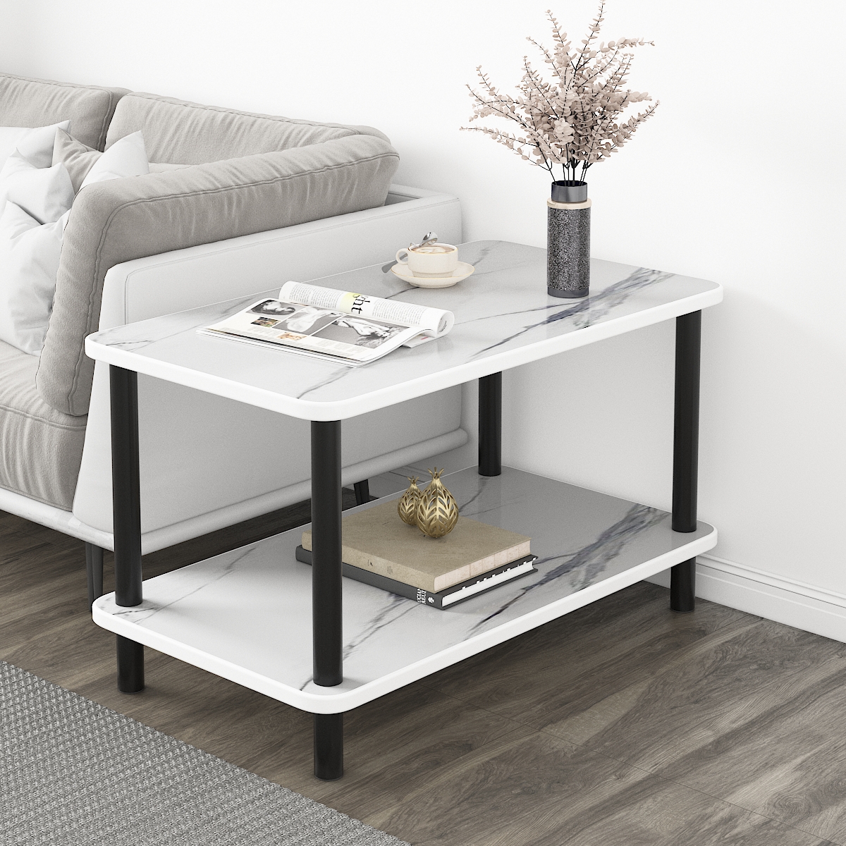 沙发边几边柜轻奢双层小桌小茶几