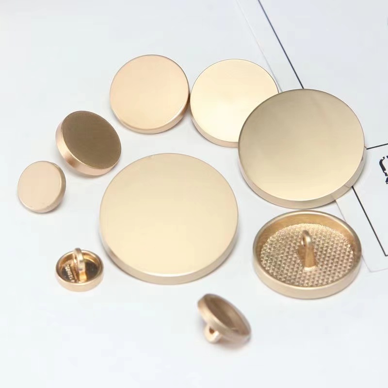 高档金属纽扣男女圆形镜面雾面高档大衣外套上衣衬衫西装平面袖扣