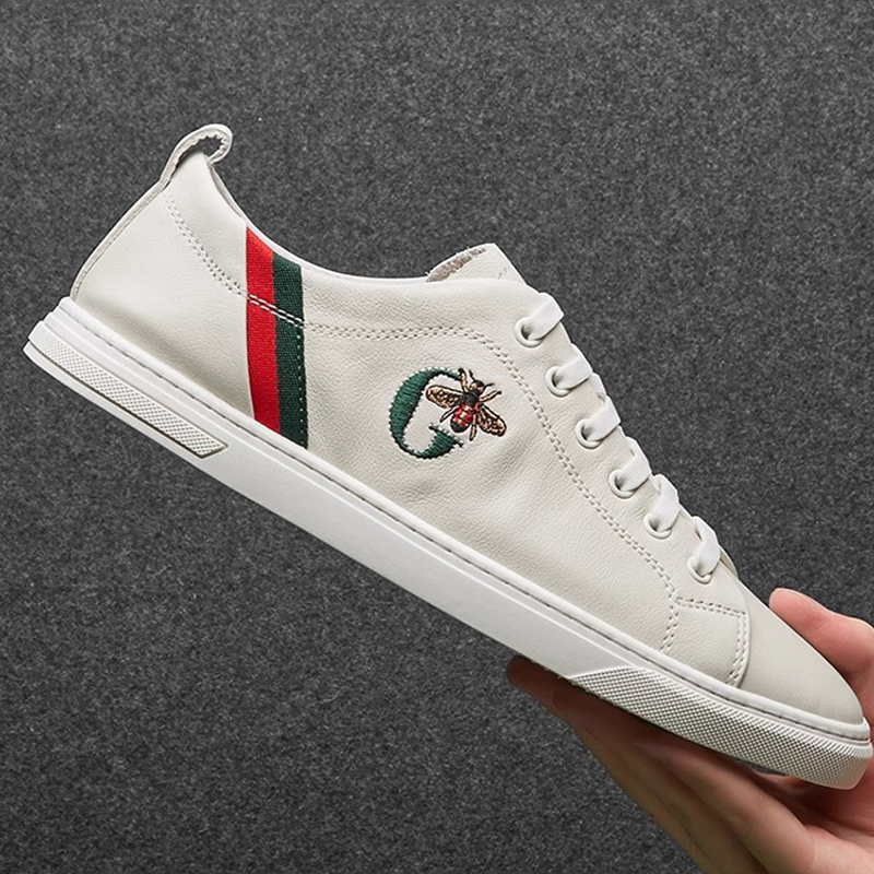 小白鞋男2025夏季新款真皮透气男士低帮板鞋潮流百搭运动休闲鞋男