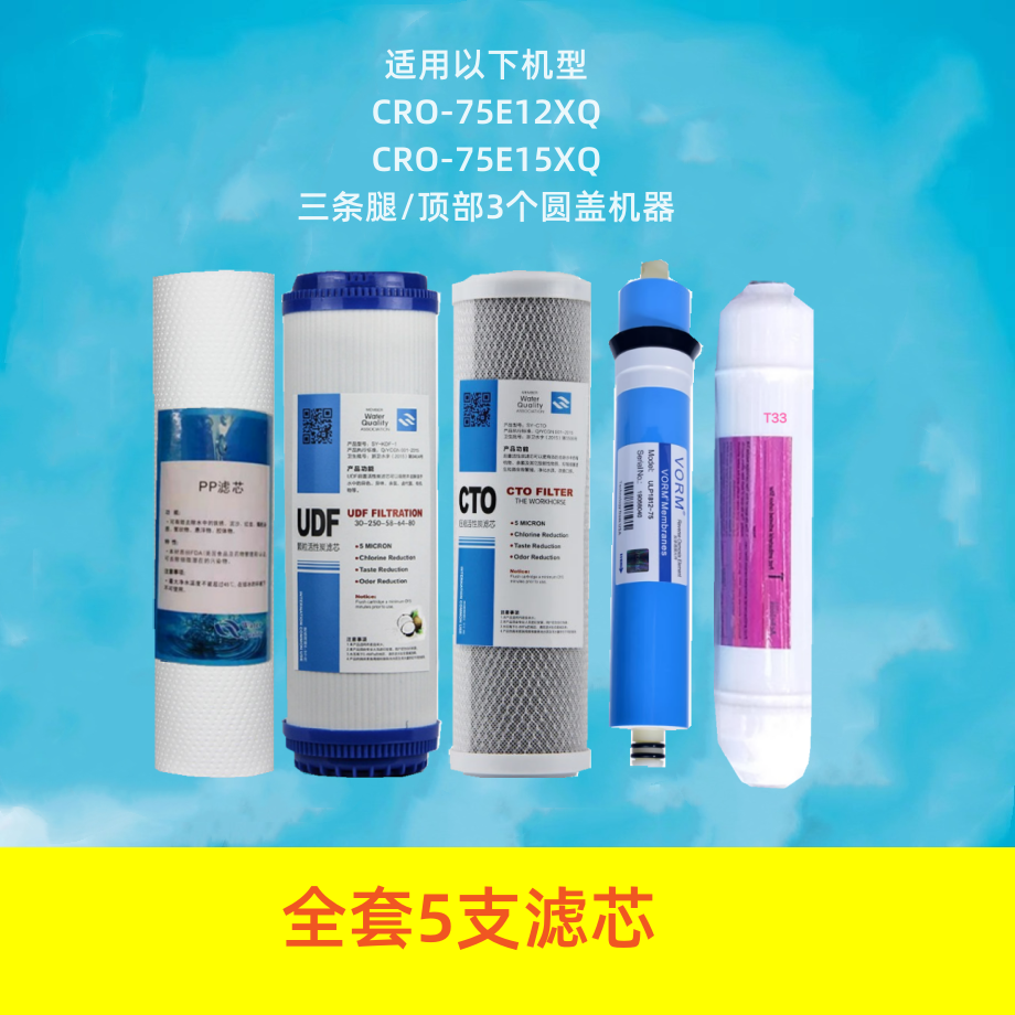 百芯泉配长虹净水器滤芯CRO-75E12XQ/13XQ/14XQ/15XQ/D6XQ/75H501