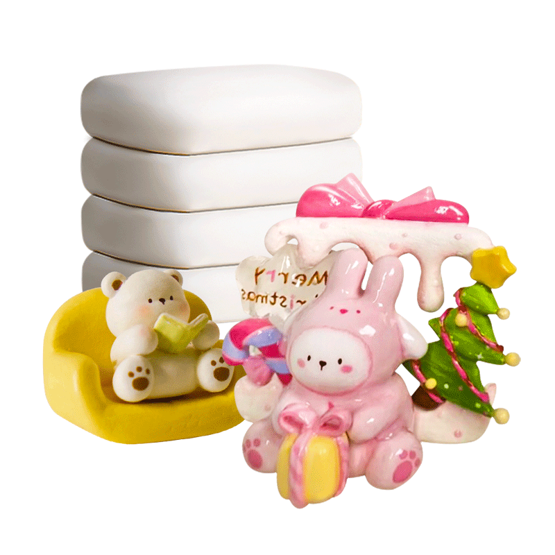 石塑粘土白陶泥diy材料包手工