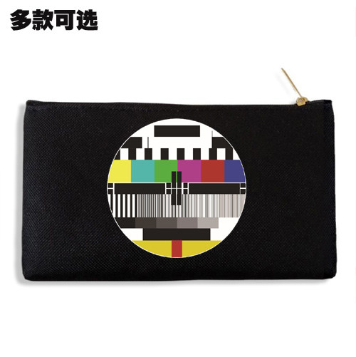 星期二周二设备检修图标志帆布手拿包化妆包零钱包手机包收纳袋子