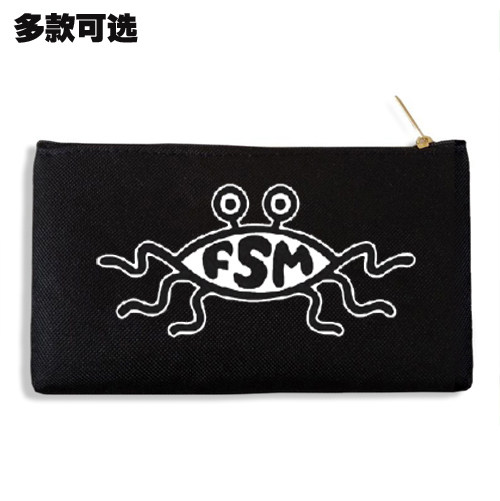飞面神教飞天面条神教大神飞天拉面神教ramen帆布收纳零钱手机包