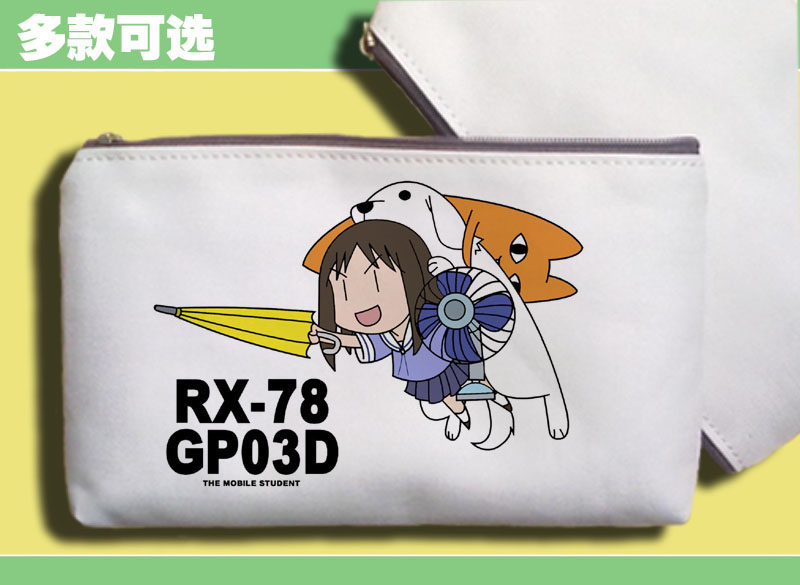 千代爸爸阿兹漫画大王OGCネコ猫帆布手拿包笔袋零钱包手机收纳包