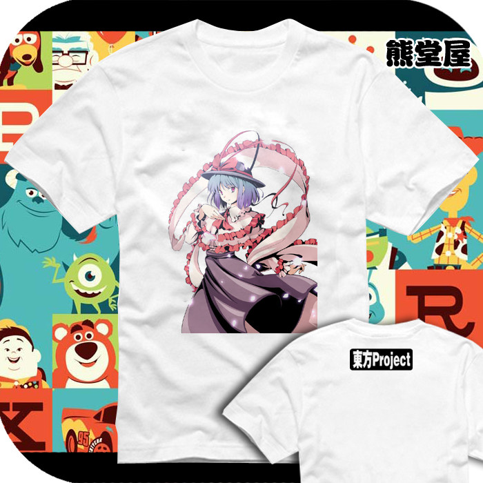 东方永江衣玖非想天则比那名居天子直筒全纯棉半短袖t恤衫上衣服