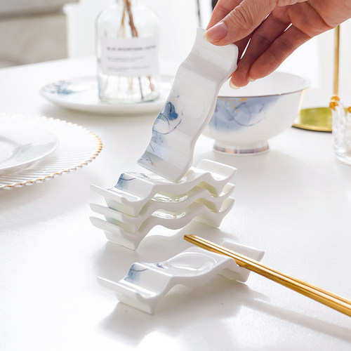骨瓷家用创意三用筷子架勺子托