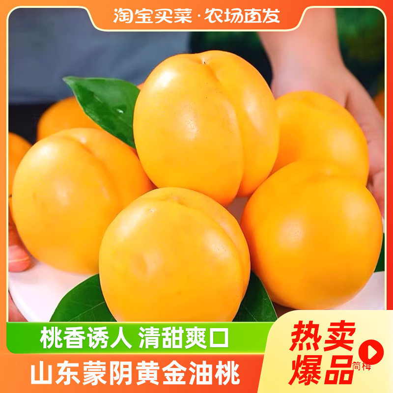 山东蒙阴黄油桃黄桃黄金油桃新鲜水果应季桃子脆甜无酸多汁孕妇果