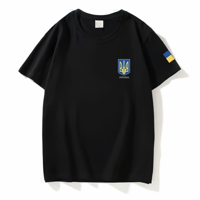 乌克兰Ukraine标志国家队T恤短袖男女圆领纯棉上衣服宽松休闲夏季