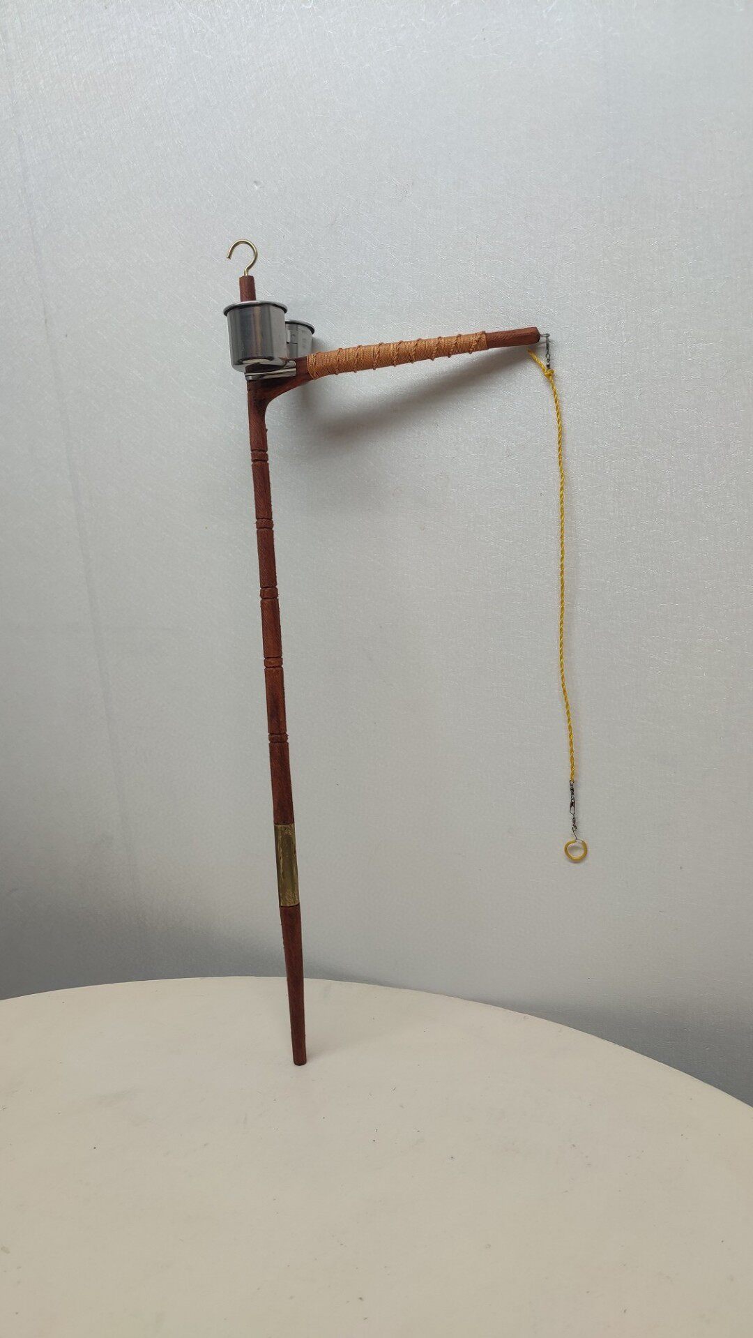 纯手工制架拐鸟站架鸟架子带挂钩挂架亮架实木雕竹节伯劳贝子黄雀