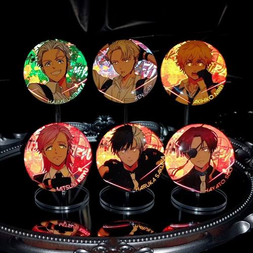 反光防风少年周边莲苏枋隼飞樱遥徽章自制马口铁吧唧含桌面支架