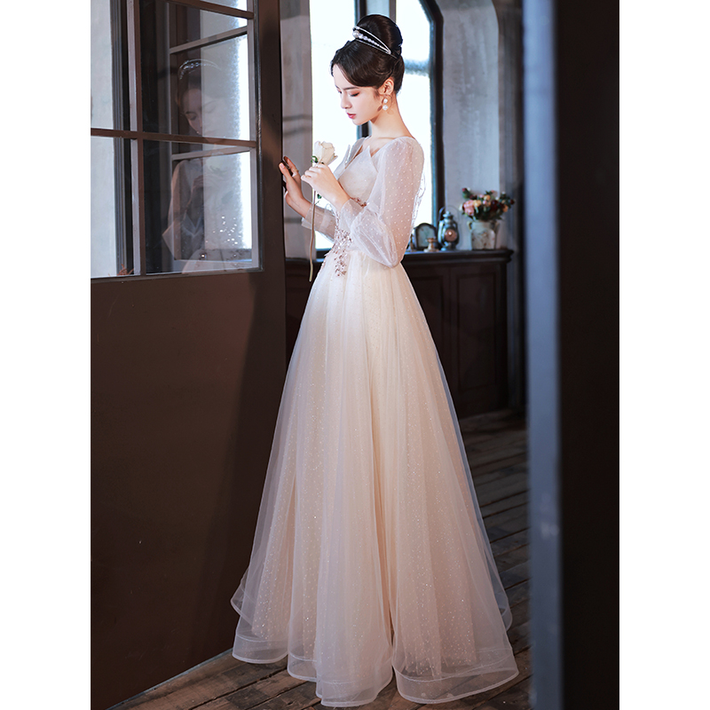  Long, champagne color+M   + $1.57 