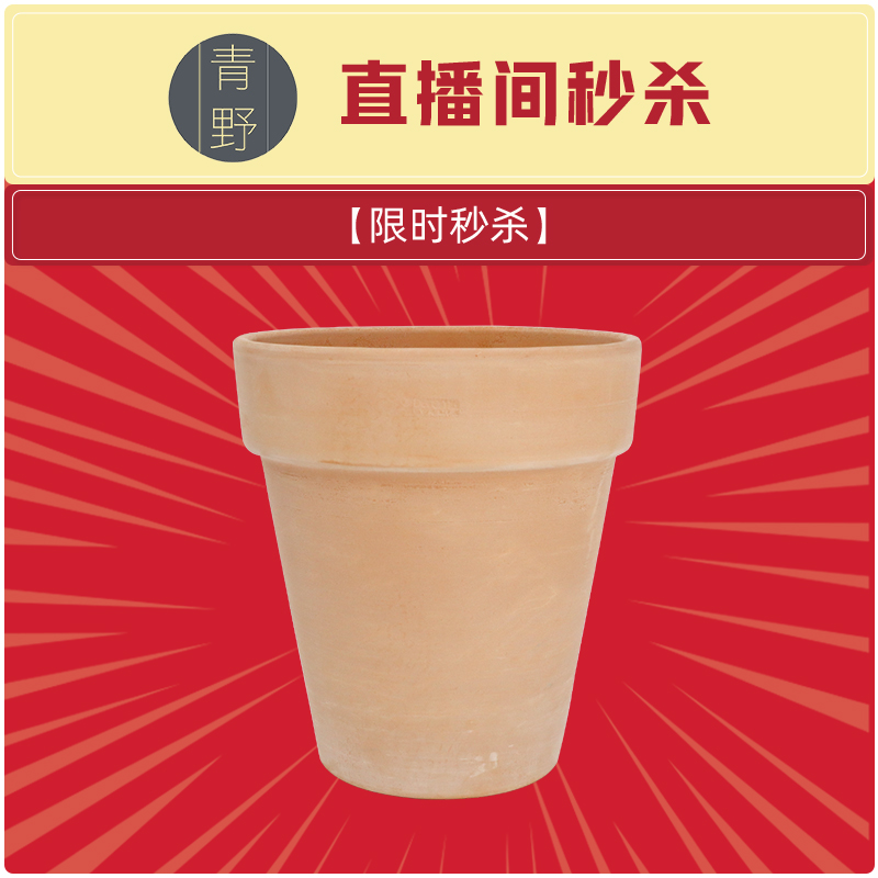 青野【直播间福利款秒杀】deroma宽边高盆白陶22cm纹理不清晰