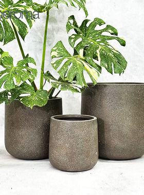 宝丽石花盆开罗棕色法式庭院大小号抗冻抗裂花园商用绿植花盆包邮