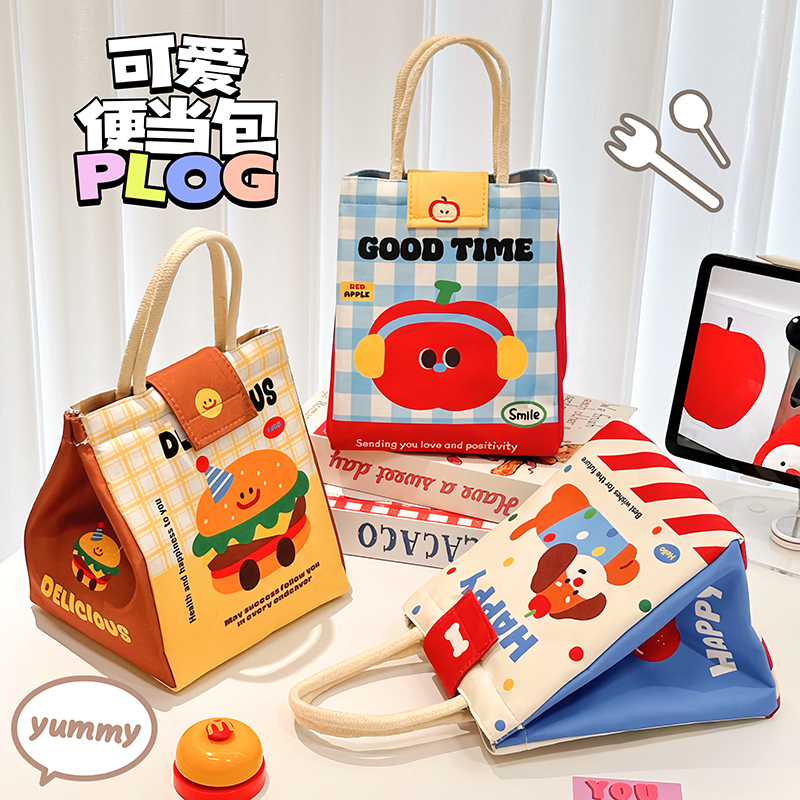 上班族带饭保温饭盒袋手提便当包