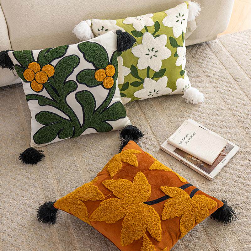 美式轻奢高级感客厅沙发靠背垫抱枕法式田园风抱枕套45x45可拆洗