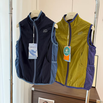 儿童防水山系户外马甲25秋冬男女童洋气加绒马夹户外登山露营背心