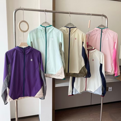 山系户外后背网孔女式防晒衣外套速干透气连帽皮肤服连帽外套学生