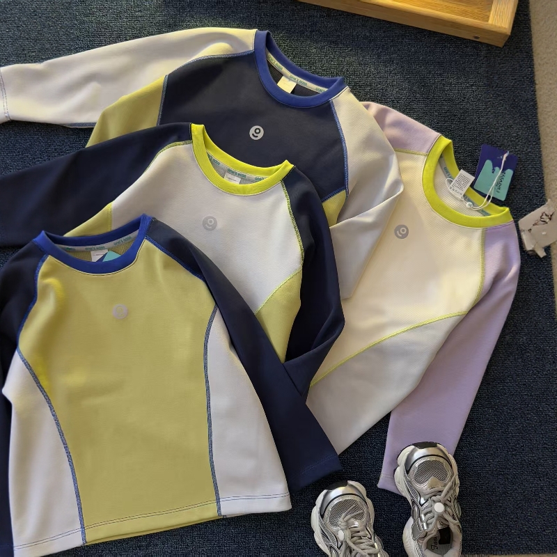 25秋冬哇噻一体加绒蓄热中大童长袖T恤速干卫衣运动男女童打底衫