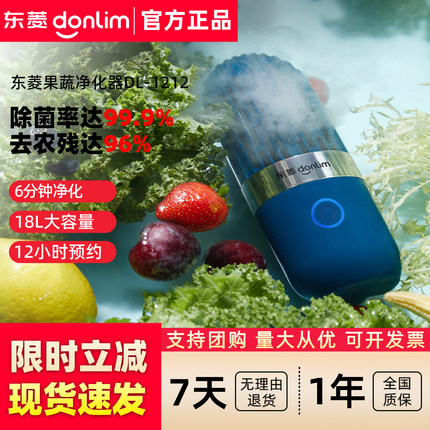 东菱胶囊果蔬净化器食材清洗机家用杀菌便携无线除农残自动洗菜机