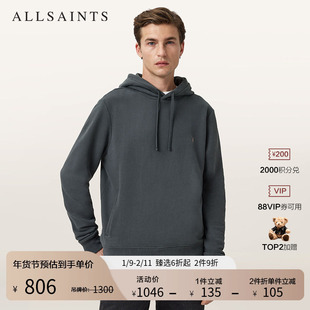 ALLSAINTS男士羊头休闲卫衣柔软连帽衫2025年秋季新款M003NZ