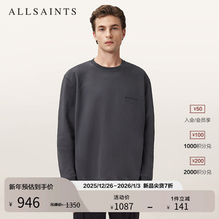 新款 ALLSAINTS男士 2025年秋季 卫衣宽松Logo套头衫 M001ND 圆领长袖